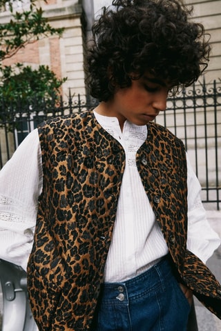 Gilet sans manches  - Marron 