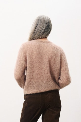 Gilet loose en laine  - Marron clair 
