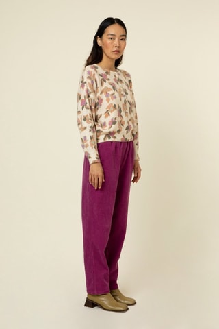 Pantalon taille haute  - Violet 