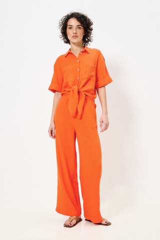 Pantalon droit  - Orange 