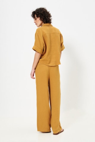 Pantalon droit taille haute Aymie - Camel