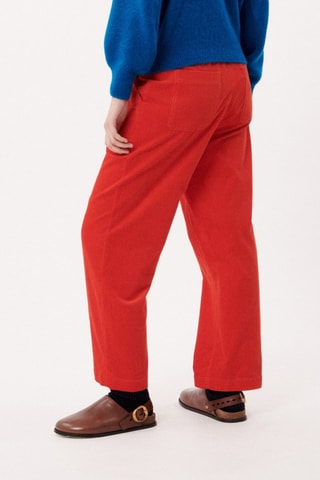Pantalon droit taille haute Pelly - Rouge