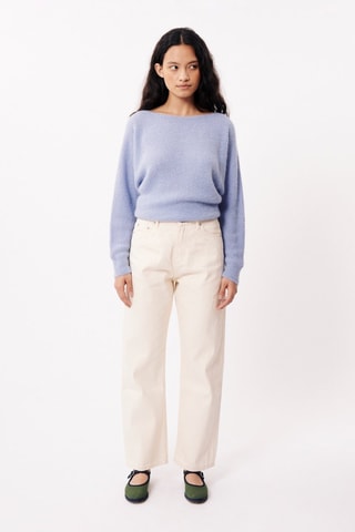 Jean droit taille haute Agatha - Ecru