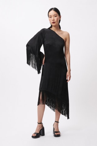 Robe asymétrique Elena - Noir