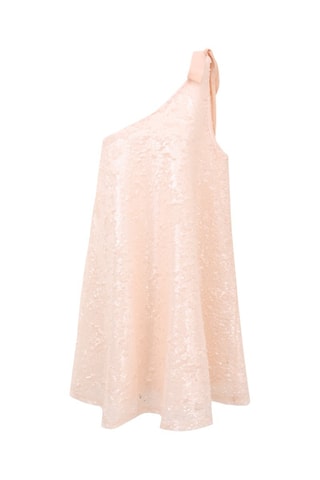 Robe asymétrique Ariane - Rose poudré