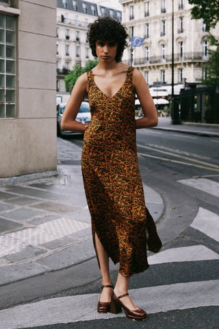 Robe longue Nahila - Marron