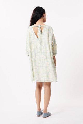 Robe droite en lin Sara - Vert clair