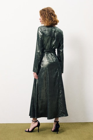 Robe longue Clarina - Vert foncé
