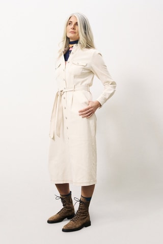 Robe chemise en jean Clotilda - Ecru
