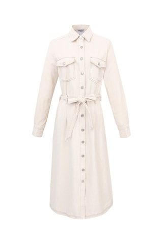 Robe chemise en jean Clotilda - Ecru