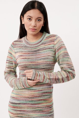 Robe pull Yuksel - Rose et vert d’eau