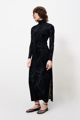 Robe longue en velours Edese - Noir