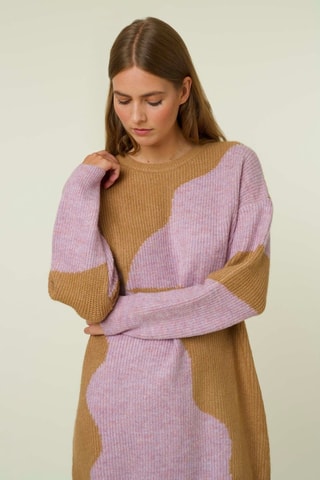 Robe pull Adele - Camel et violet