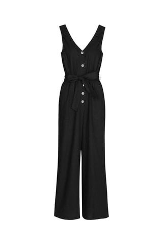 Combinaison en lin Laurena - Noir