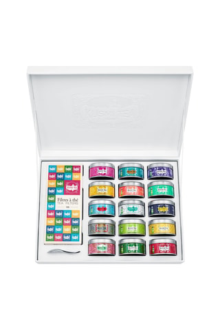 Surtido Prémium con 15 recetas de tés e infusiones ecológicos con filtros - 100 filtros - 1 pinza de té