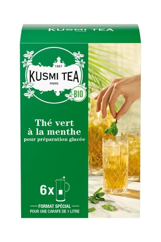 Té verde con menta ecológico - 6 bolsas grandes - 48 g