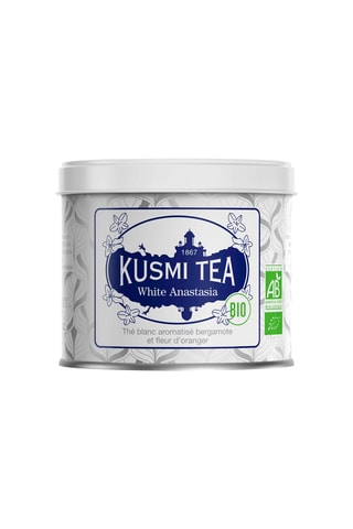 Té White Anastasia ecológico - Bergamota y azahar - Lata de metal - 90 g
