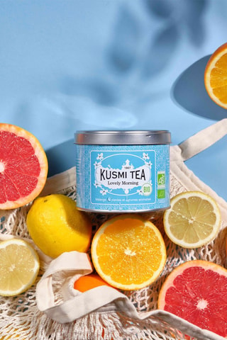Té Lovely Morning ecológico - Mate, limón, guaraná y pomelo - Lata de metal - 100 g