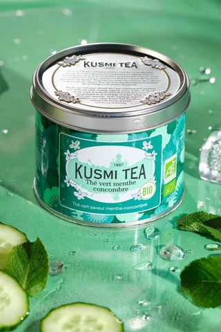Té verde menta-pepino ecológico - Lata de metal - 100 g
