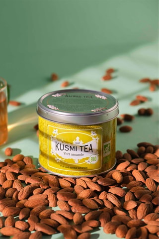 Té verde almendra ecológico - Lata de metal - 100 g