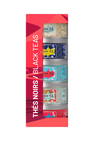 Surtido Les Thés noirs ecológico + pinza de té - 5 latas de metal - 100 g