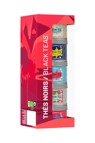 Surtido Les Thés noirs ecológico + pinza de té - 5 latas de metal - 100 g