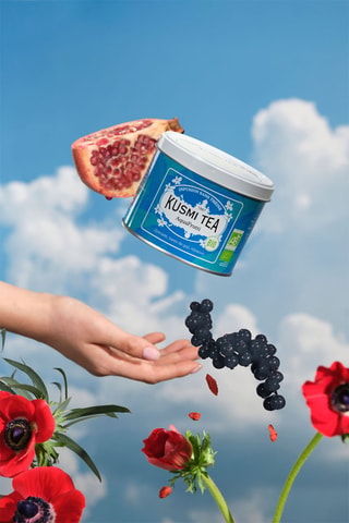AquaFrutti ecológica sin teína - Hibisco, bayas de Goji y granada - Lata de metal - 100 g