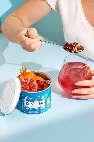 AquaFrutti ecológica sin teína - Hibisco, bayas de Goji y granada - Lata de metal - 100 g