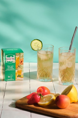 Té verde de menta-pepino ecológico para té helado - 6 bolsitas - 48 g