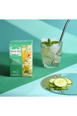 Té verde de menta-pepino ecológico para té helado - 6 bolsitas - 48 g