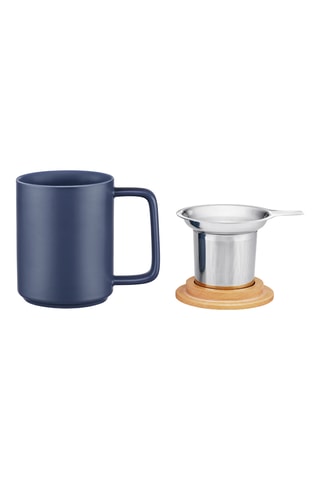 Taza con infusor de porcelana y haya -  48 cl