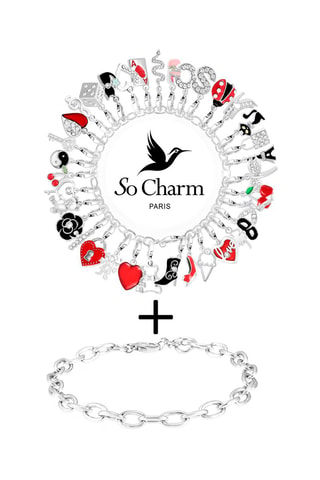 Bracelet et 8 charms aléatoires 
Coloris aléatoire