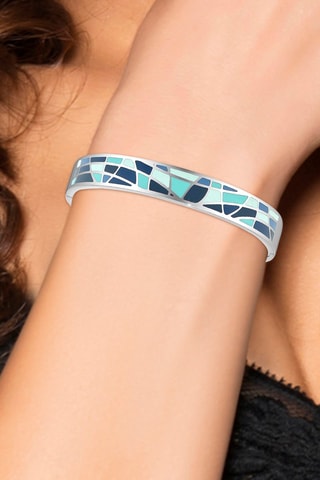 Bracelet - Argenté et bleu