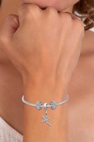 Bracelet et 3 charms - 
Coloris au choix