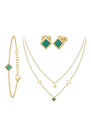 Parure - Doré et vert