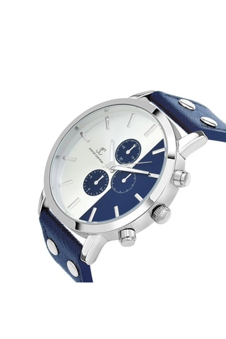 Montre à quartz en cuir Pascal Szerman Bleu - Chronographe