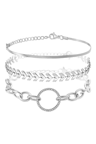 3 bracelets - Argenté