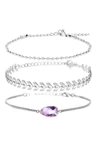 3 bracelets - Argenté