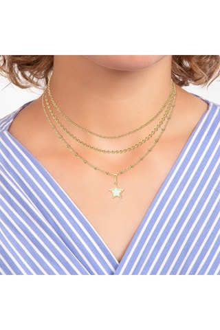 Collier triple rang - Doré
