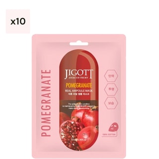 Jigott - Hydraterend stoffen masker - Granaatappel - Gezichts - 10 stuks