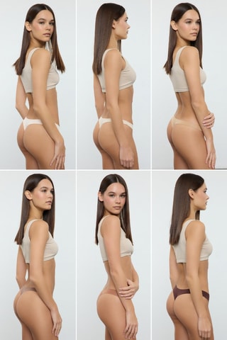6 tangas - Beige