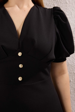 Vestido midi - Negro