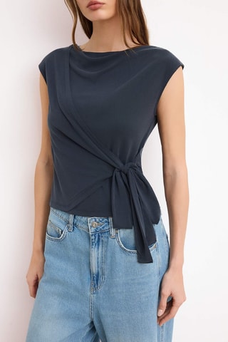 Blusa senza maniche - Grigio scuro