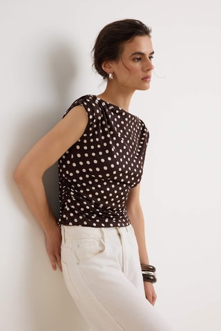 Blusa senza maniche - Marrone