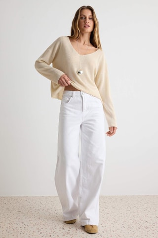 Jeans wide legs - Bianco