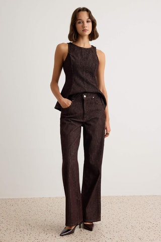 Jeans wide legs - Marrone