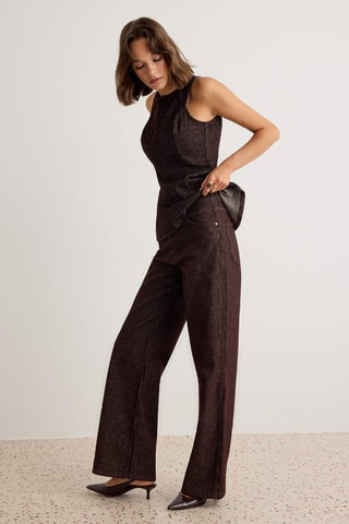 Jeans wide legs - Marrone