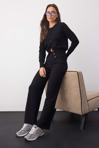 Cárdigan y pantalón - Negro
