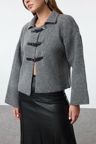 Cardigan regular - Grigio
