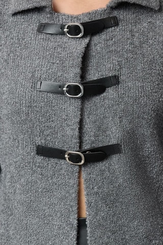 Cardigan regular - Grigio